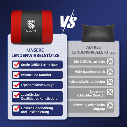 minnouat Gaming Stuhl Bürostuhl Ergonomisch Fußstütze Kopfstütze