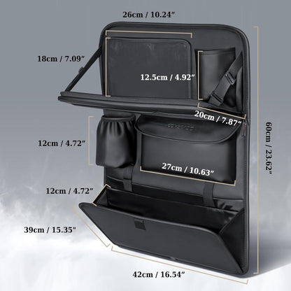 Auto Organizer Rücksitz Nappa Leder mit Tablet Halter & Tablett
