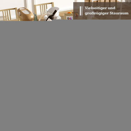 Moderne Kücheninsel mit Stauraum & Handtuchhalter – Weiß