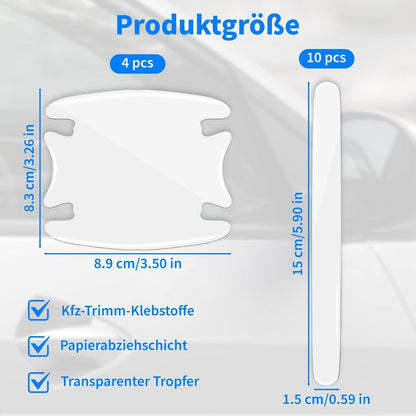 Türgriff Schutzfolie Set für Auto – 14tlg. Kratzschutz