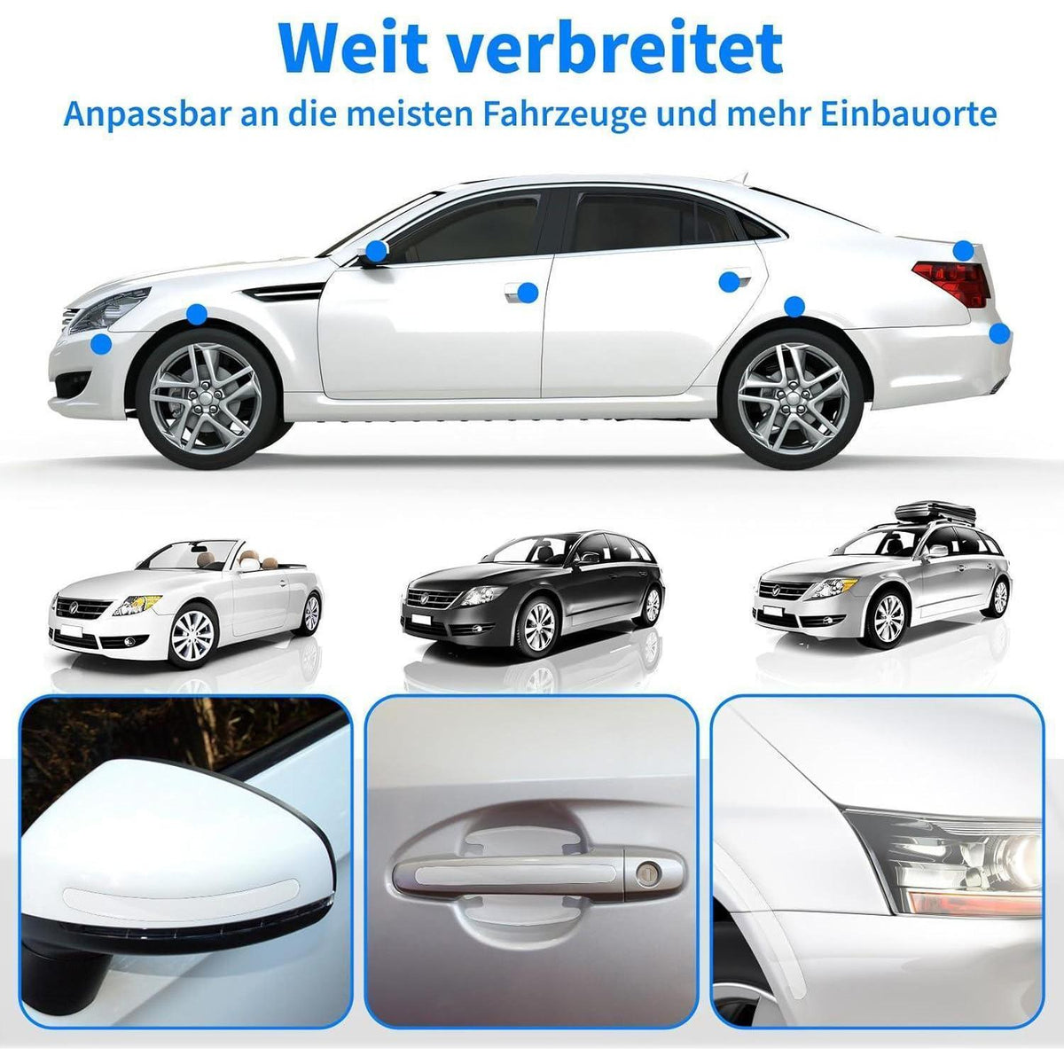 Türgriff Schutzfolie Set für Auto – 14tlg. Kratzschutz