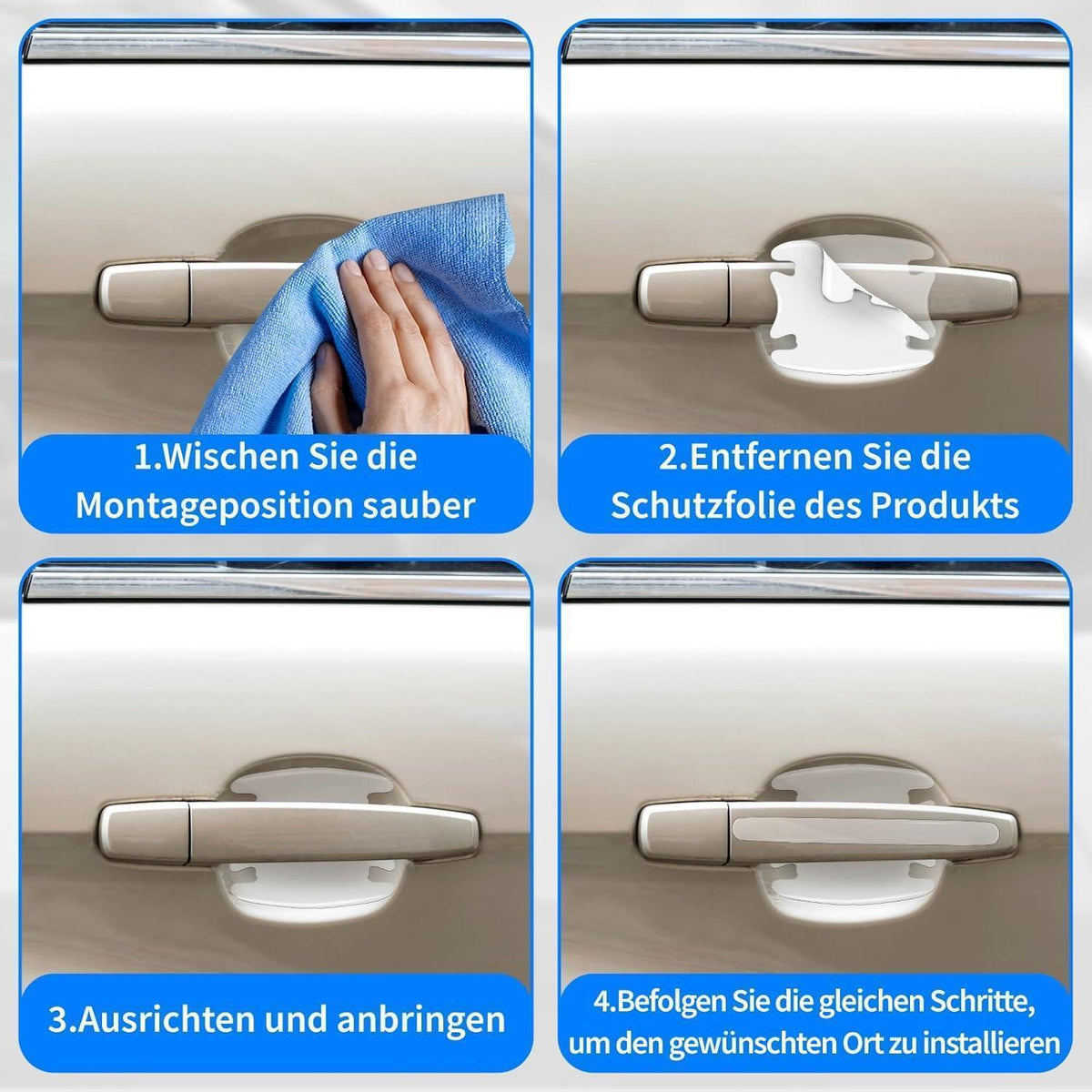 Türgriff Schutzfolie Set für Auto – 14tlg. Kratzschutz
