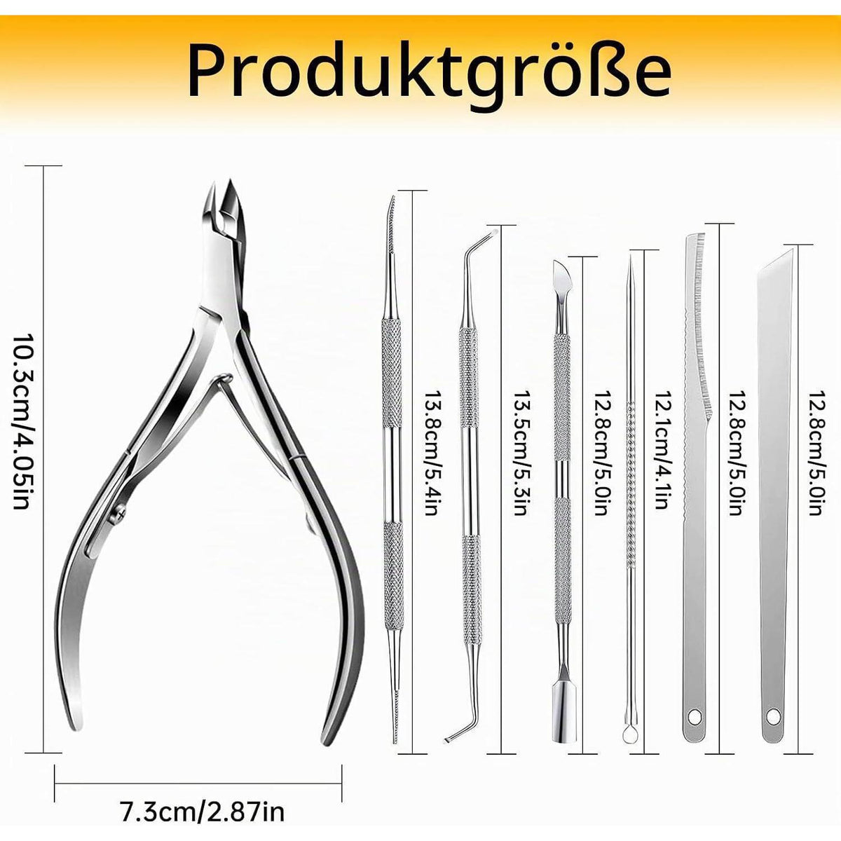 Nagelhautzange Edelstahl mit Schieber – Präziser Maniküre-Set