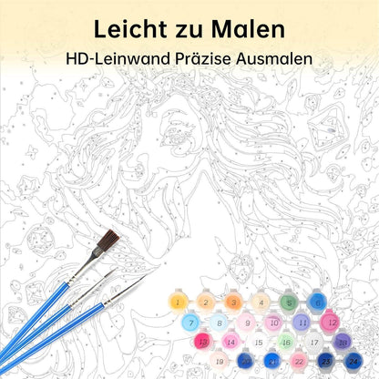 Einhorn Malen Nach Zahlen für Kinder & Erwachsene Anfänger