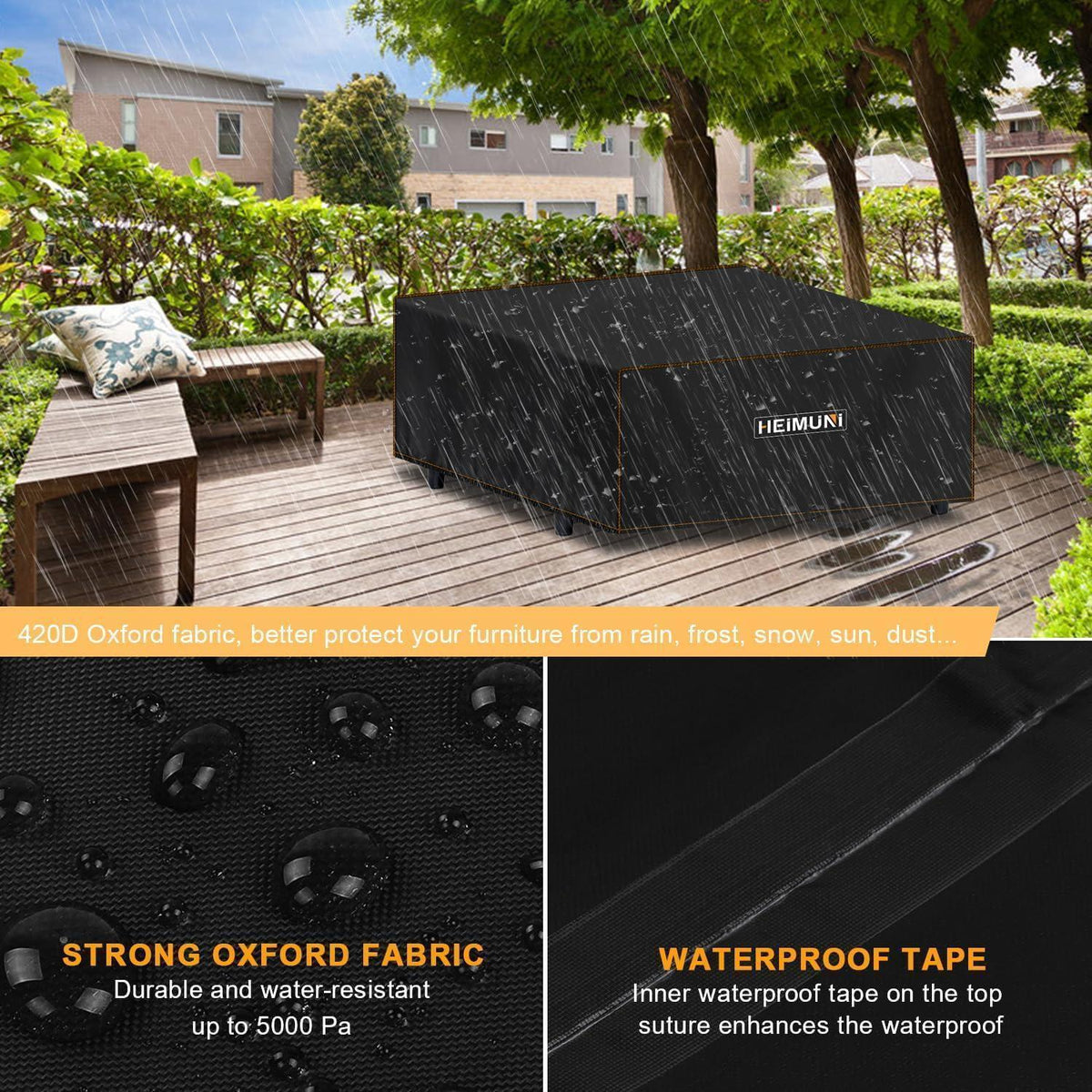 Wetterfeste Grillabdeckung 65x60x25cm für Tischgrill & Plancha