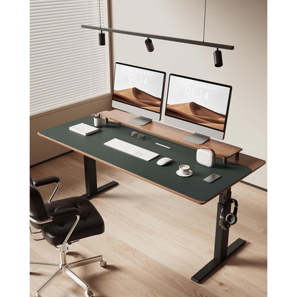 XXL Schreibtischunterlage 120x43cm Dunkelgrün in Lederoptik