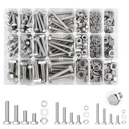 Sechskantschrauben Set Edelstahl A2 M5 M6 M8 mit Muttern & Scheiben