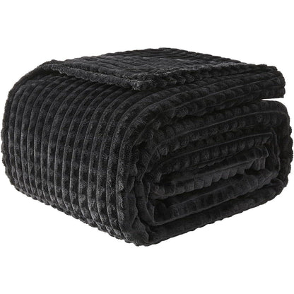 Kuscheldecke mit 3D-Touch-Erlebnis, Schwarz 200x230cm