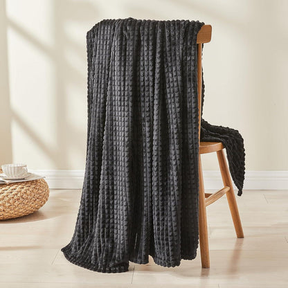 Kuscheldecke mit 3D-Touch-Erlebnis, Schwarz 200x230cm