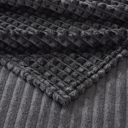 Kuscheldecke mit 3D-Touch-Erlebnis, Schwarz 200x230cm