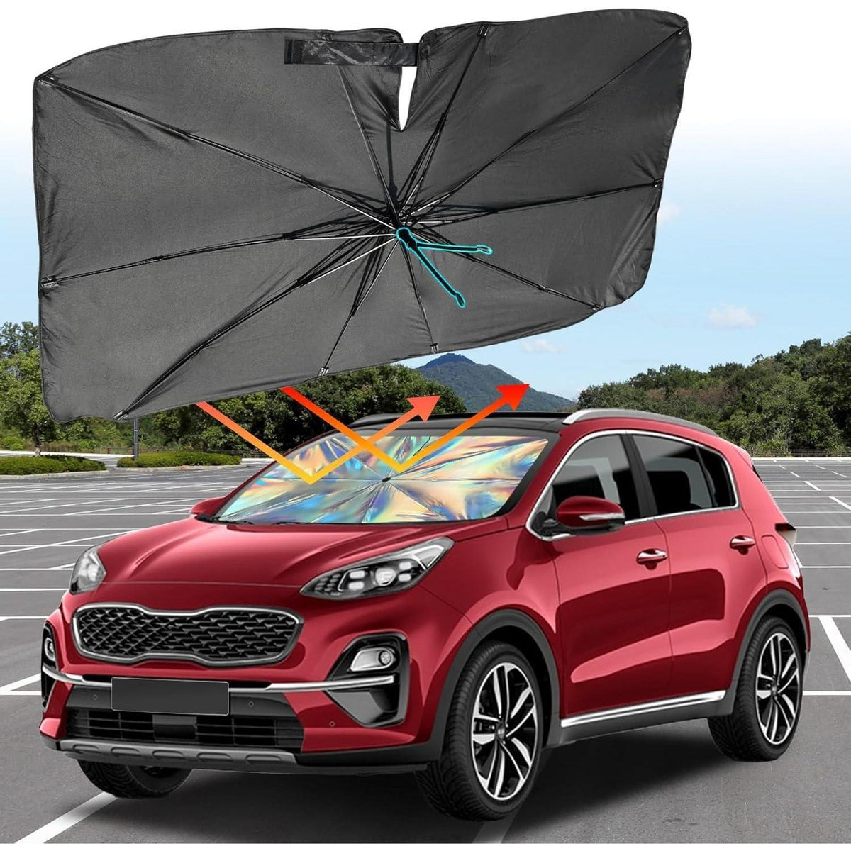 Auto Sonnenschutz Irisierend, 360° Drehbar, UV-Schutz