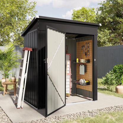 Metall Gerätehaus 150x91x185 cm mit Schloss & Belüftung