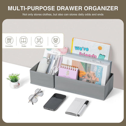 Schubladen Organizer 12er Set Faltbar Grau