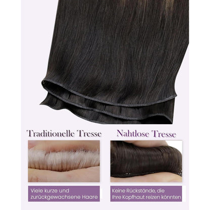 Echthaar Tressen Braun Balayage Ombre 50cm #2/8/2