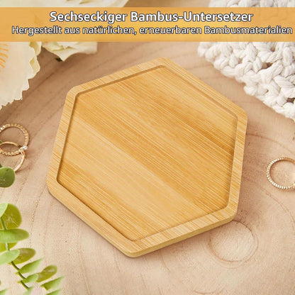 12 Holz Untersetzer Bambus Mosaik DIY Bastelset