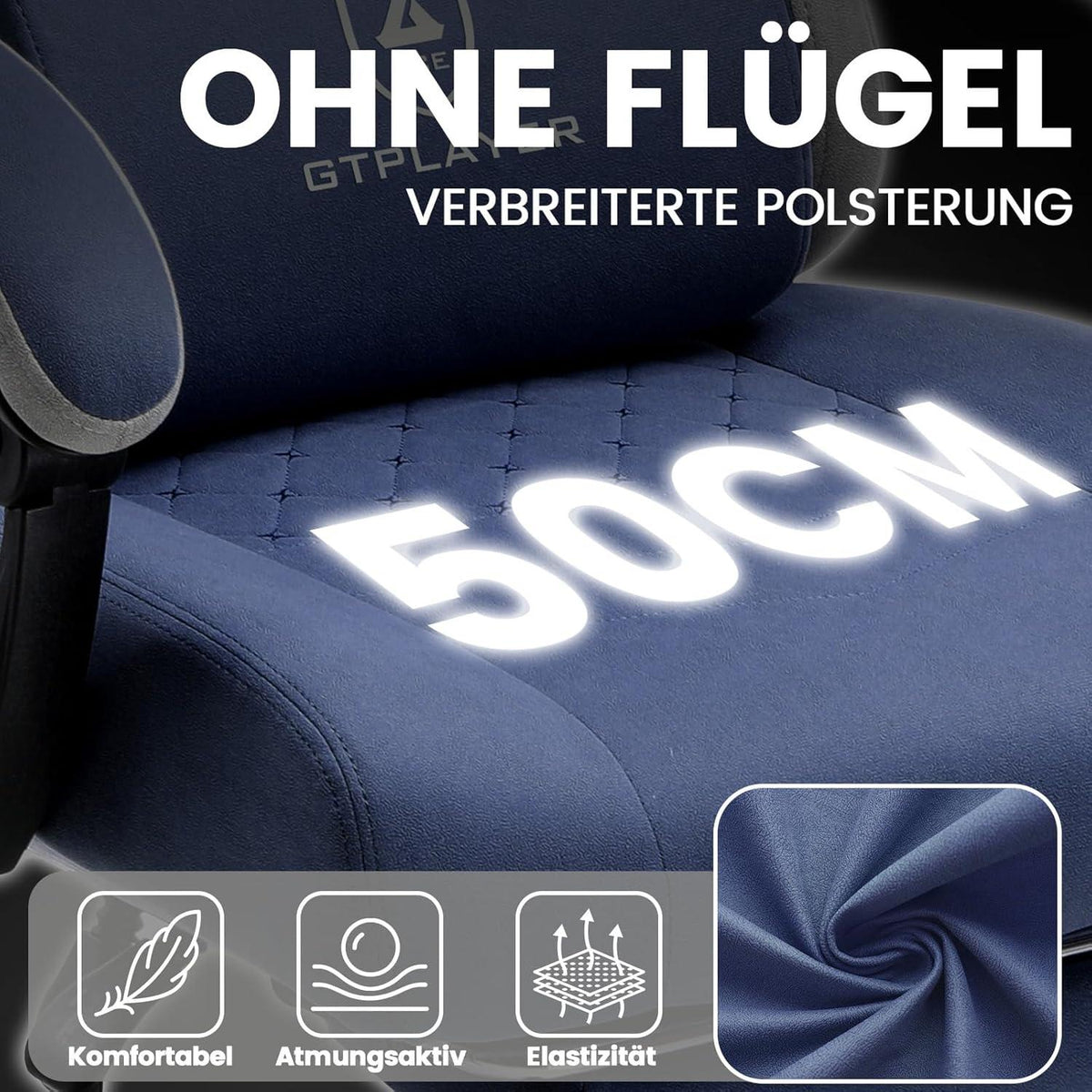 Gaming Stuhl Stoff Bürostuhl Fußstütze Racing Gamer 150kg Ergonomisch