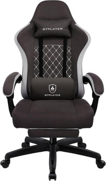 Ergonomischer Gaming Stuhl mit Fußstütze Braun