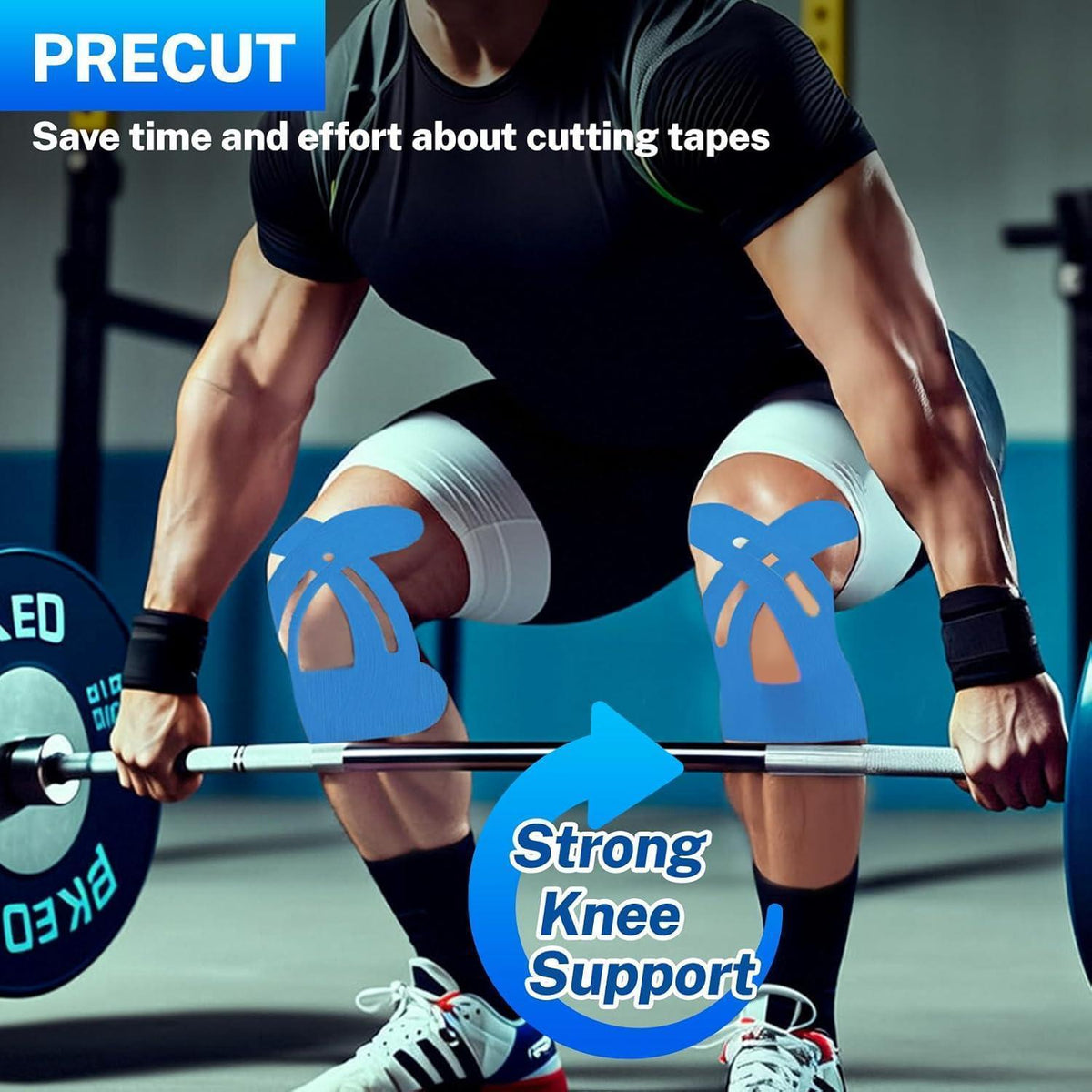 10x Kinesiotape Knie vorgeschnitten – Sporttape für Knieschmerzen