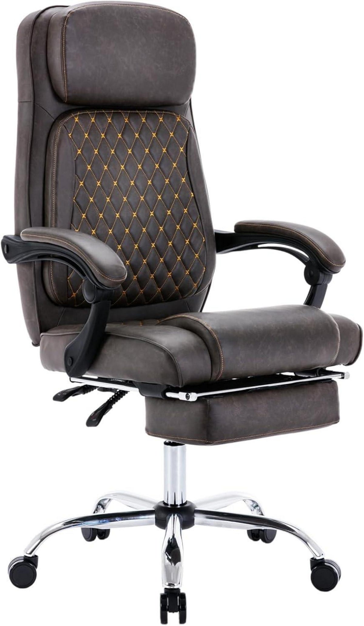 Ergonomischer Executive Bürostuhl mit Fußstütze Brown