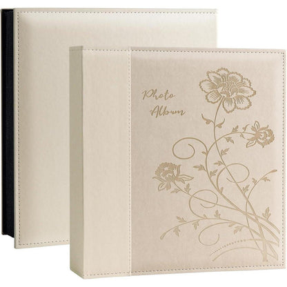 Fotoalbum 600 Fotos 10x15cm Beige in Lederoptik