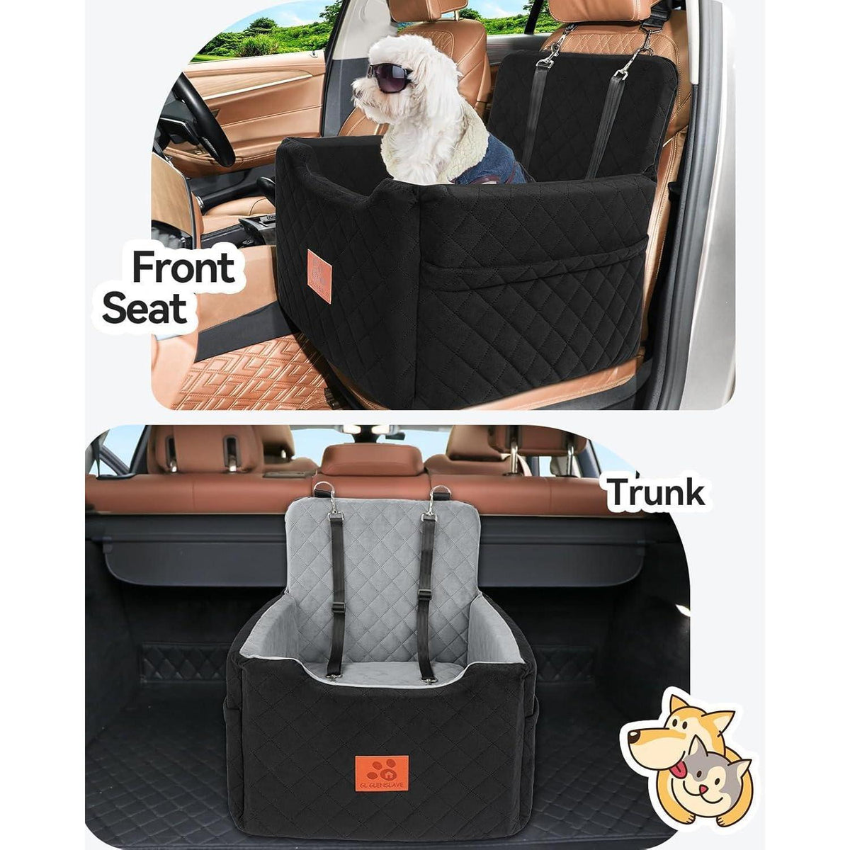 Hunde Autositz für kleine Hunde – Abnehmbar & Waschbar