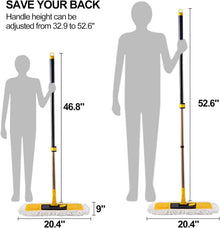 Yocada Mikrofaser Bodenmop Teleskop 3 Mop-Pads