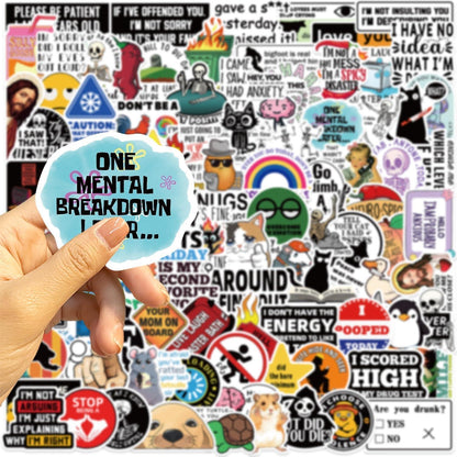 100 Meme Aufkleber Set für Laptop & Co. – Lustige Sticker