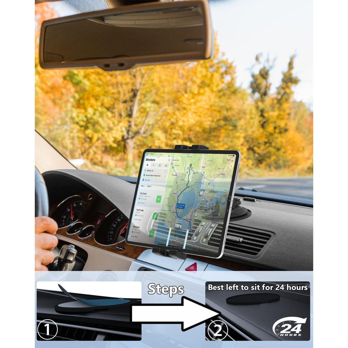 Tablet Halterung Auto LKW – Starker Saugnapf & 1/4" Schraube