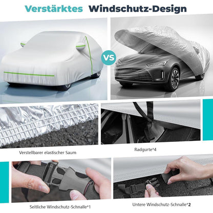 Autoplanen & Abdeckhaube wasserdicht, UV-Schutz, Silber, D-Segment