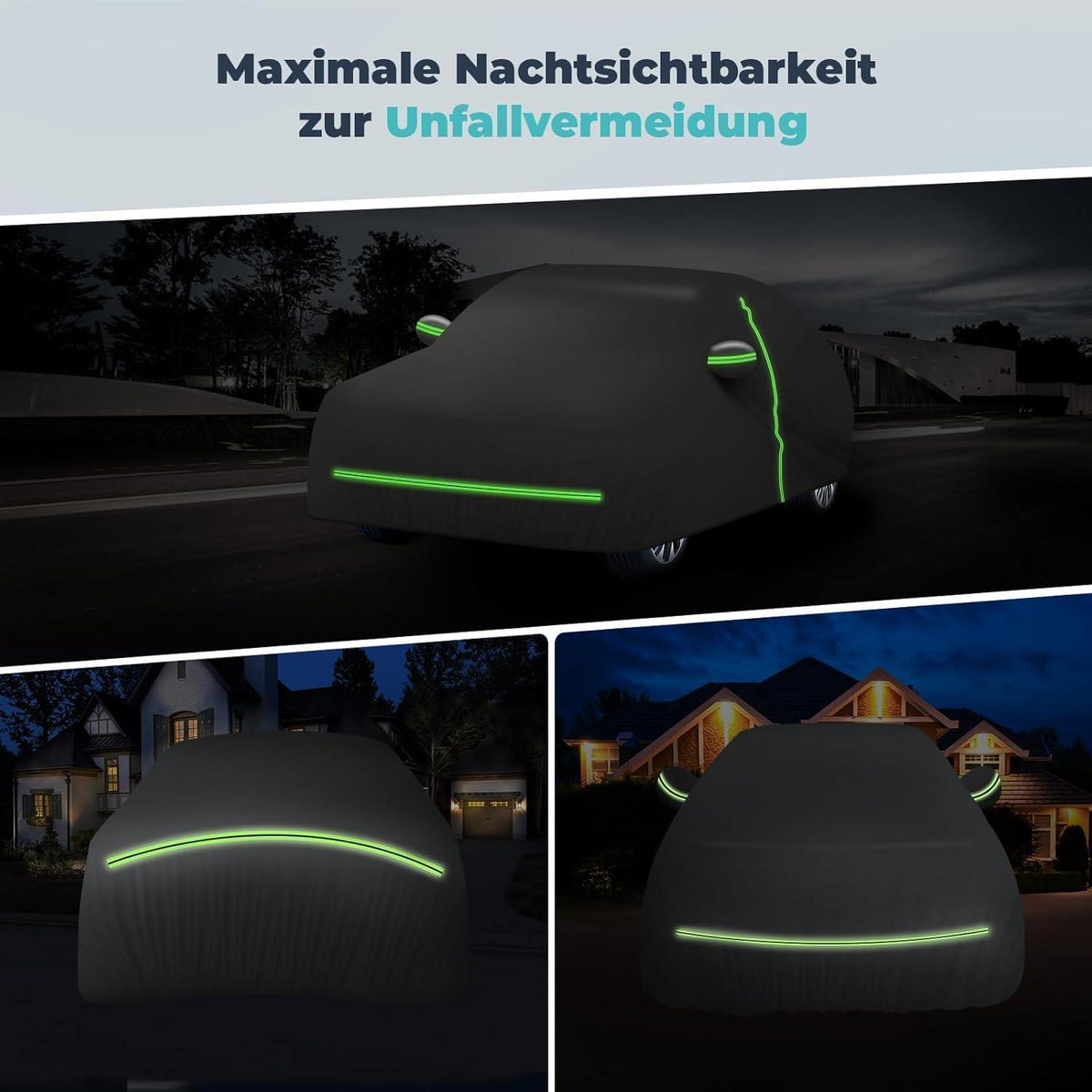 Autoplanen & Abdeckhaube wasserdicht, UV-Schutz, Silber, D-Segment