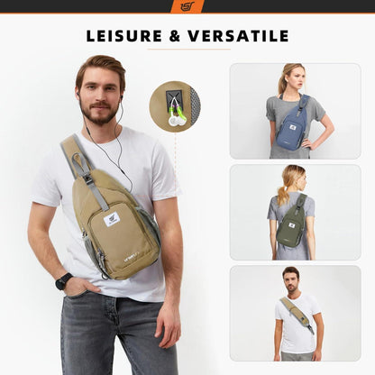 Brusttasche Herren Damen Klein Hellblau Verstellbar Wasserfest