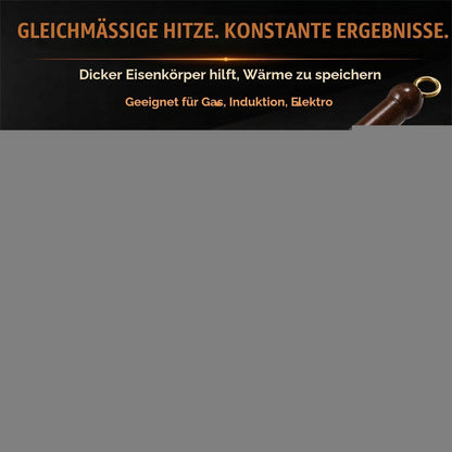 Japanische Gusseisenpfanne 24cm mit Deckel – Antihaft & Vielseitig