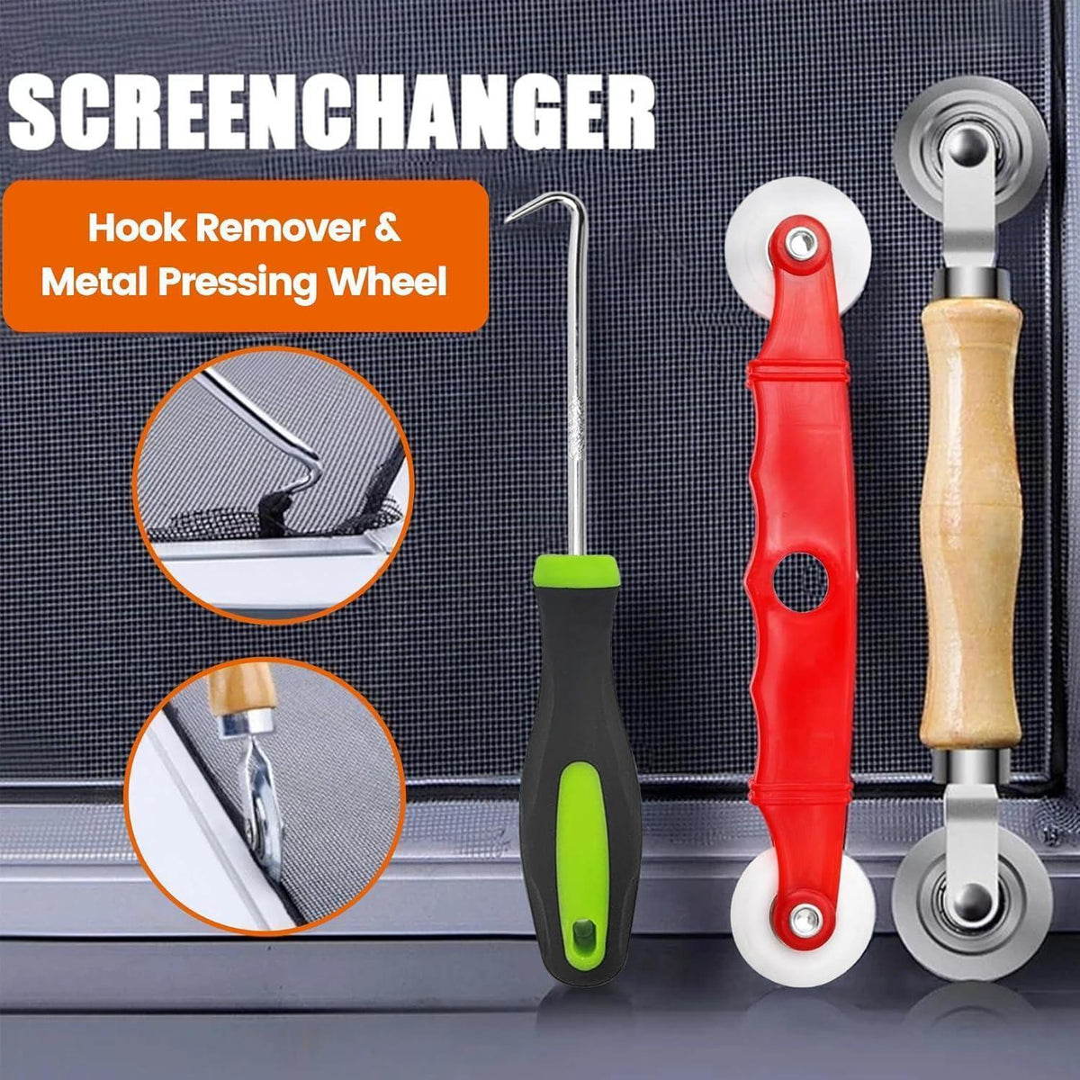 Fliegengitter Reparatur Set mit Werkzeug & Kederband