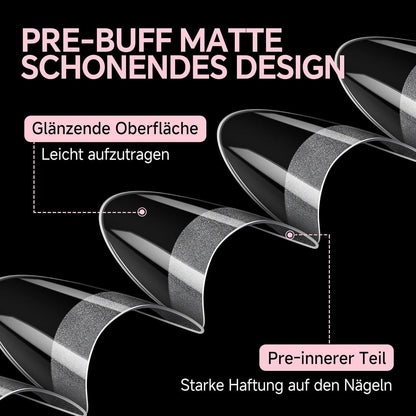 Mandel Gel Nägel Tips 216 Stück Halb-Cover Nagelverlängerung