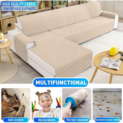 Wasserdichter Sofaüberzug L-Form 3-Sitzer, Rutschfest & Waschbar