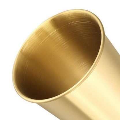 6x Gold Edelstahlbecher 350ml – Stapelbare Reisebecher