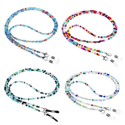Brillenkette Damen Perlenkette 4er Set bunt & verstellbar