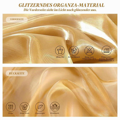 Stola Champagnergold Seidenorganza für Abendkleid & Hochzeit