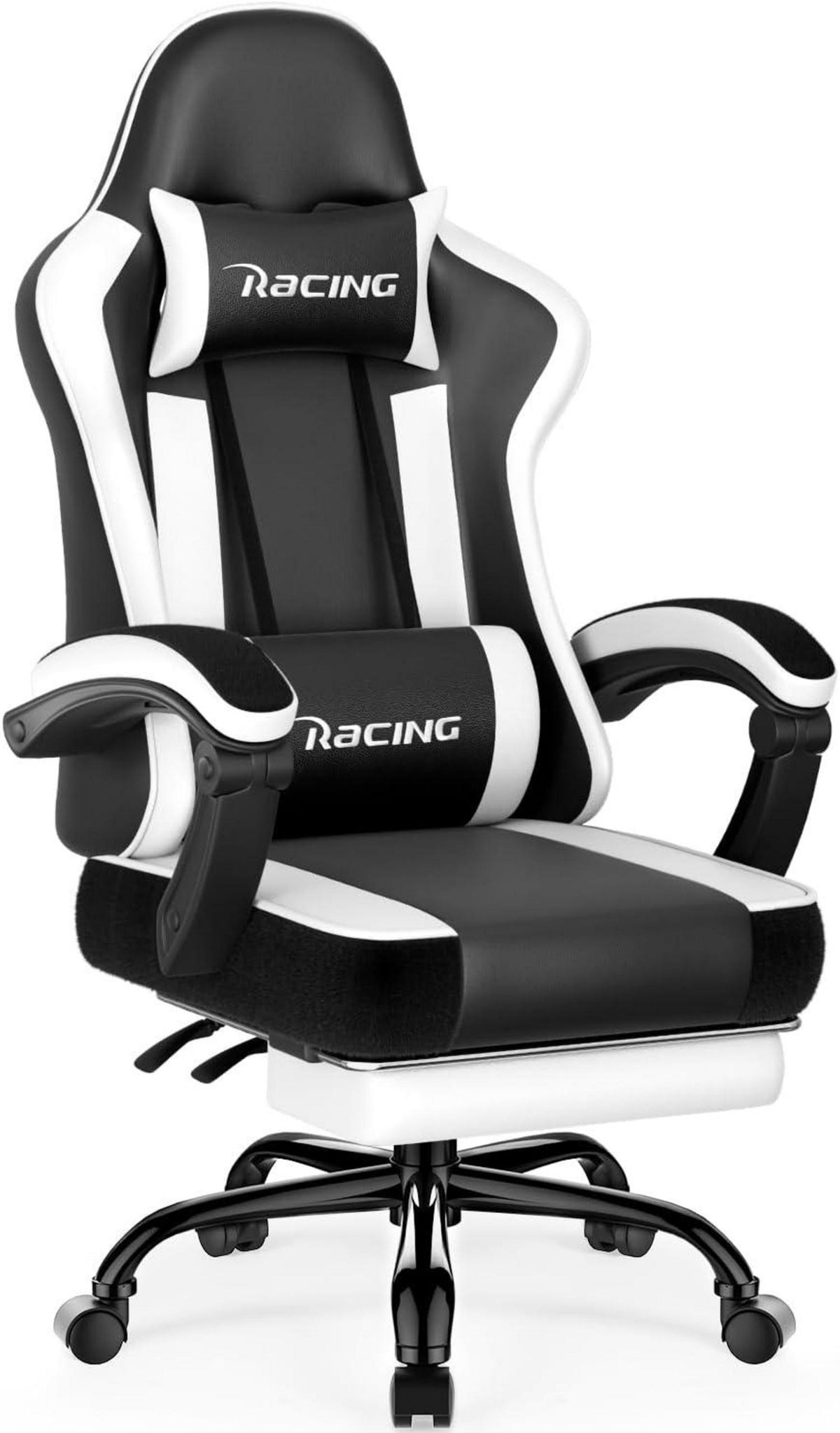 Ergonomischer Gaming Stuhl mit Fußstütze und Belastbarkeit bis 150kg