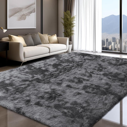Flauschiger Hochflor Teppich Braun 300x425cm – Waschbar & Rutschfest
