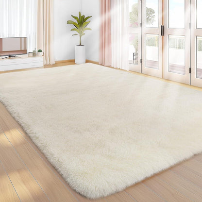 Flauschiger Hochflor Teppich Braun 300x425cm – Waschbar & Rutschfest