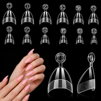 240pcs Oval Kurz Falsche Nägel Set – Acryl Nagelspitzen für DIY Maniküre