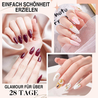 240pcs Oval Kurz Falsche Nägel Set – Acryl Nagelspitzen für DIY Maniküre