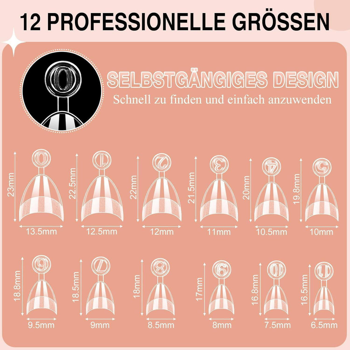 240pcs Oval Kurz Falsche Nägel Set – Acryl Nagelspitzen für DIY Maniküre