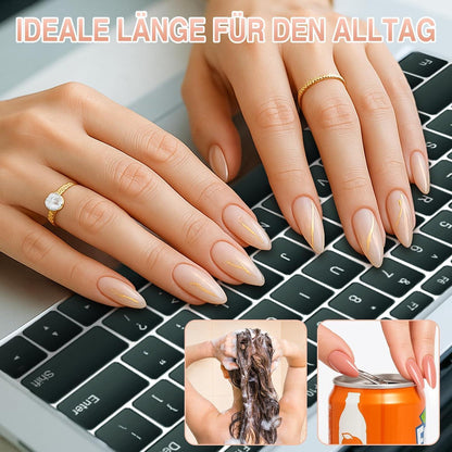 240pcs Oval Kurz Falsche Nägel Set – Acryl Nagelspitzen für DIY Maniküre