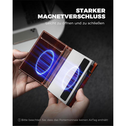 Geldbörse Herren mit AirTag Fach & XL Münzfach – RFID Schutz