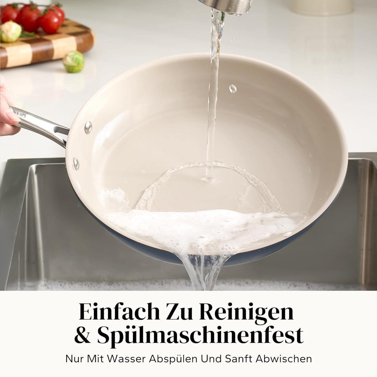 6-teiliges Keramik Pfannenset mit Deckel – Antihaft & Induktionsgeeignet