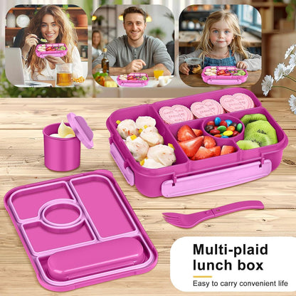 Bento Box mit 5 Fächern & Soßenbehälter – Lunchbox 1300ml