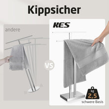 Freistehender Edelstahl Handtuchhalter mit Doppelstange