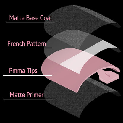 300 Französische Zehennagel Tipps - Rosa Press On Nails Set